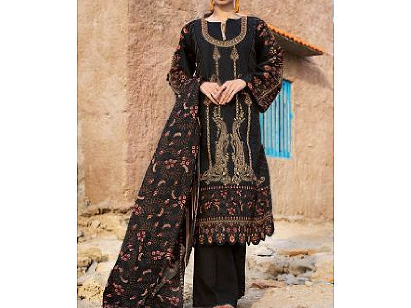 Digital All-Over Chunri Print Lawn Dress with Diamond Dupatta