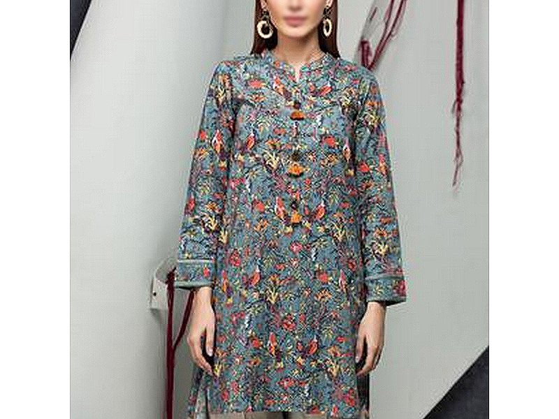 Elegant Embroidered Lawn Suit 2024 with Chiffon Dupatta