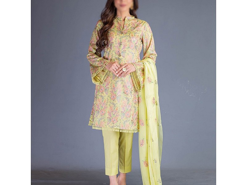 Elegant 2-Piece Embroidered Lawn Dress 2024