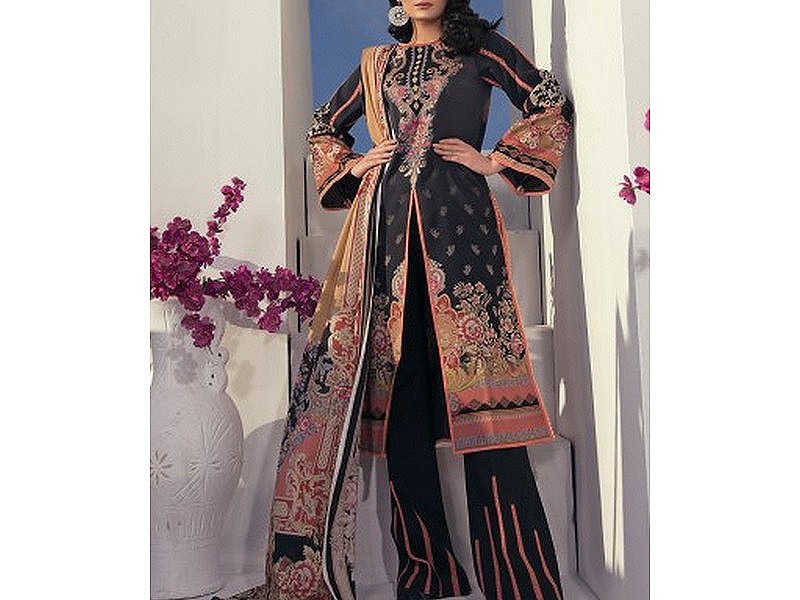 Digital All-Over Chunri Print Lawn Dress with Diamond Dupatta