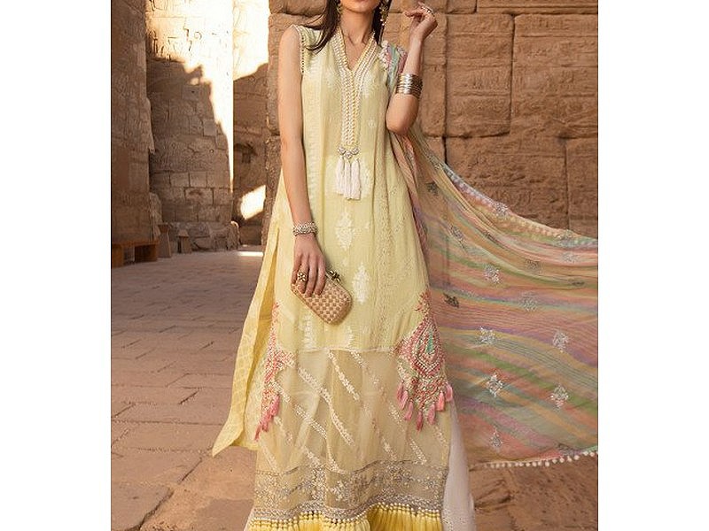 Elegant 2-Piece Embroidered Lawn Dress 2024