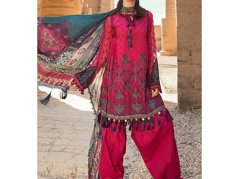 Elegant 2-Piece Embroidered Lawn Dress 2024