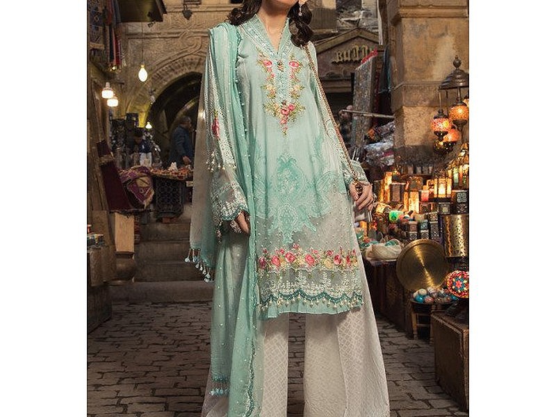 Elegant 2-Piece Embroidered Lawn Dress 2024