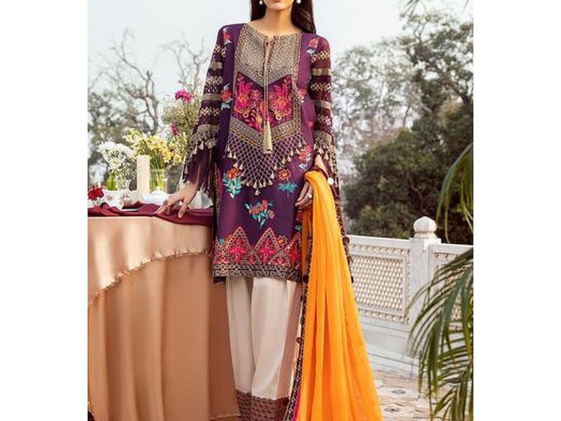 Digital All-Over Chunri Print Lawn Dress with Diamond Dupatta