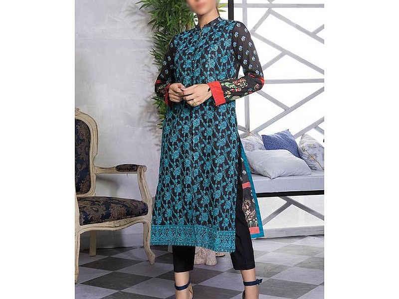 Digital All-Over Chunri Print Lawn Dress with Diamond Dupatta