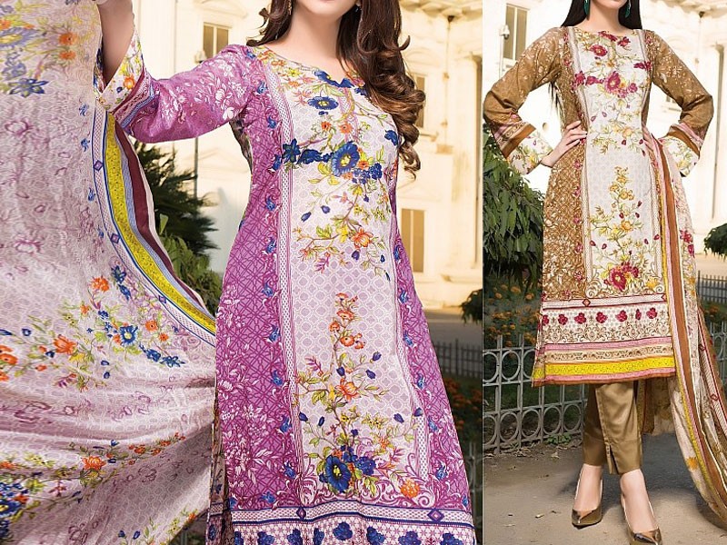 Luxury Heavy Embroidered Lawn Dress 2024 with Embroidered Net Dupatta