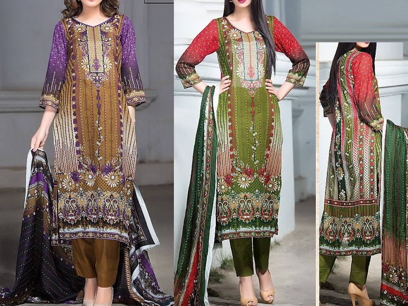 Luxury Heavy Embroidered Lawn Dress 2024 with Embroidered Net Dupatta