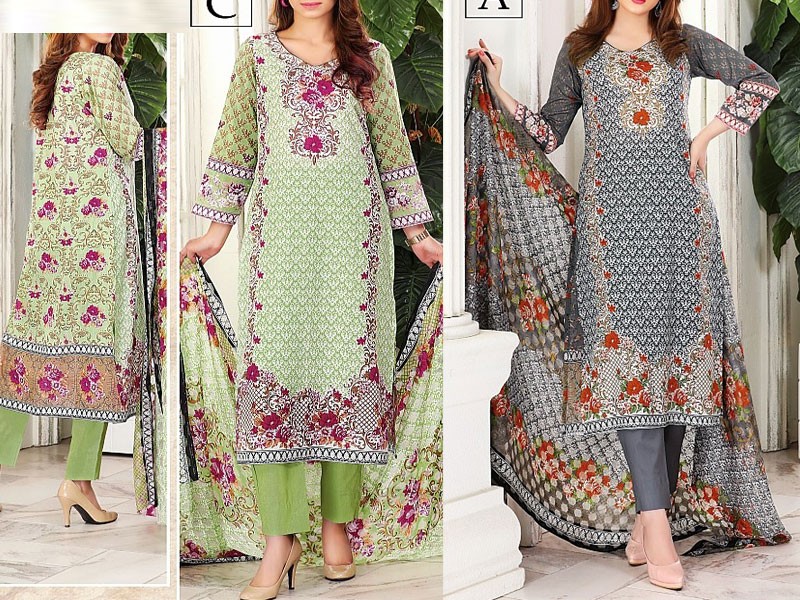 Luxury Heavy Embroidered Lawn Dress 2024 with Embroidered Net Dupatta