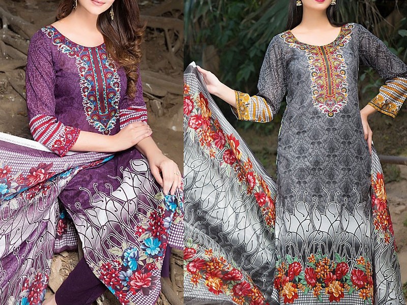 Luxury Heavy Embroidered Lawn Dress 2024 with Embroidered Net Dupatta