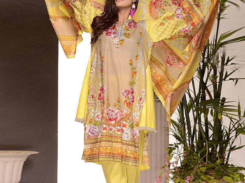 Luxury Heavy Embroidered Lawn Dress 2024 with Embroidered Net Dupatta