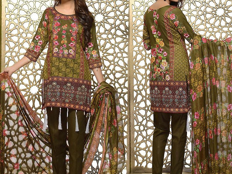 Luxury Heavy Embroidered Lawn Dress 2024 with Embroidered Net Dupatta