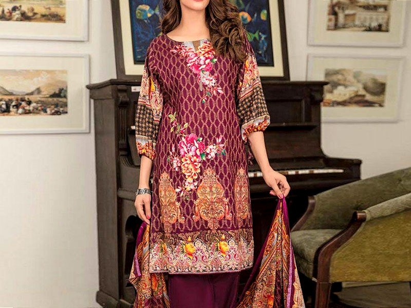 Luxury Heavy Embroidered Lawn Dress 2024 with Embroidered Net Dupatta