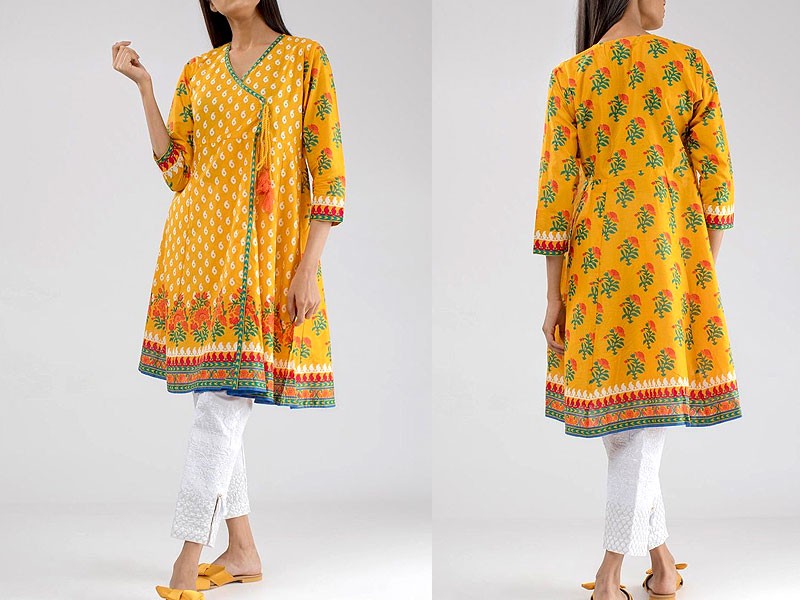 khaadi yellow dress