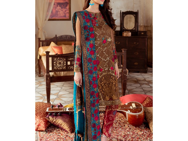 Banarsi Style Masoori Dress with Organza Jacquard Dupatta