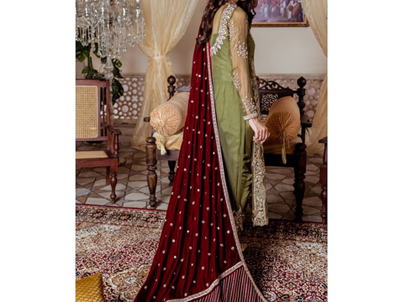 Banarsi Style Masoori Dress with Organza Jacquard Dupatta