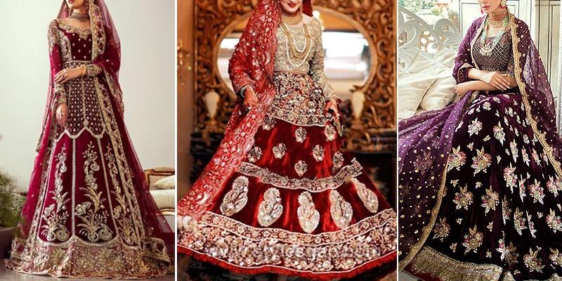 Winter Velvet Bridal Dresses 2024 in Pakistan