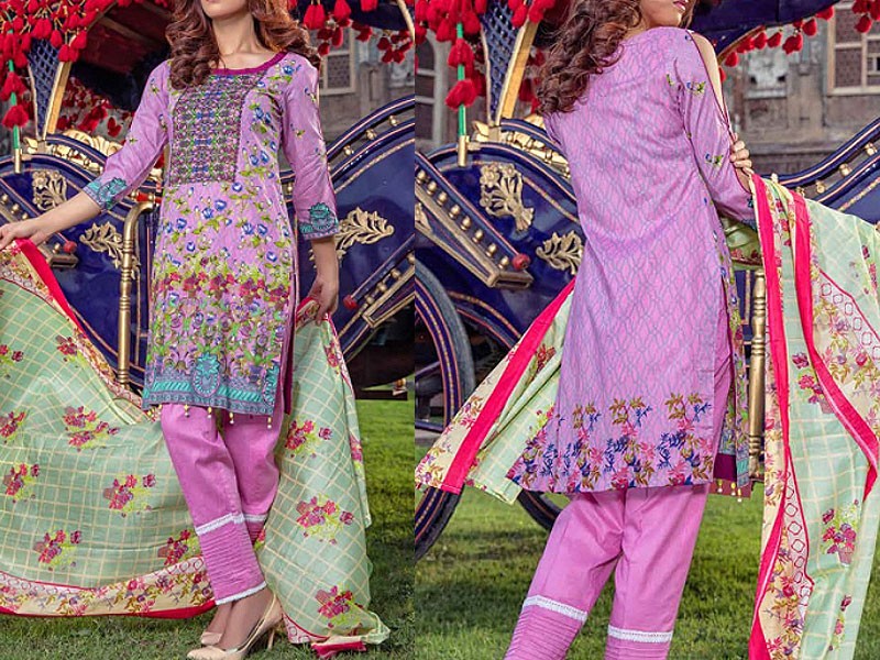 Digital All-Over Print Lawn Dress 2024 with Lawn Dupatta