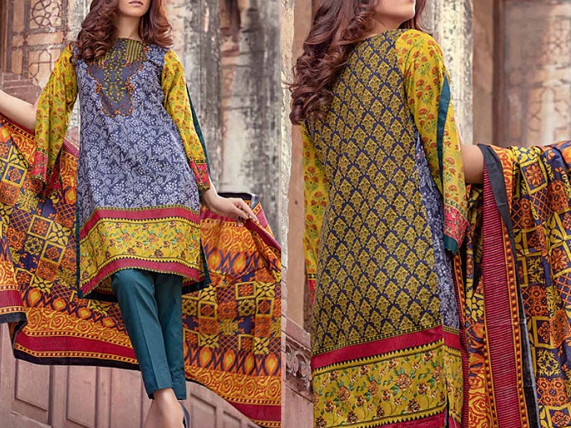 Digital All-Over Print Lawn Dress 2024 with Lawn Dupatta