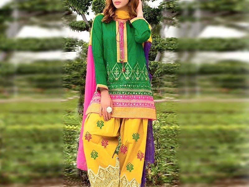 Banarsi Style Cotton Jacquard Dress with Cotton Jacquard Dupatta