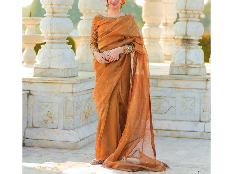 Banarsi Style Masoori Dress with Organza Jacquard Dupatta