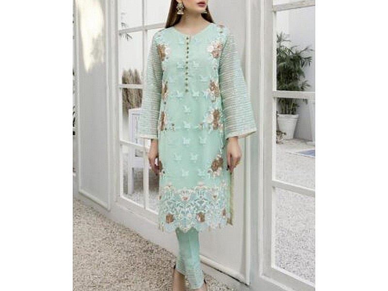 Heavy Embroidered with Handwork Organza Wedding Dress 2023