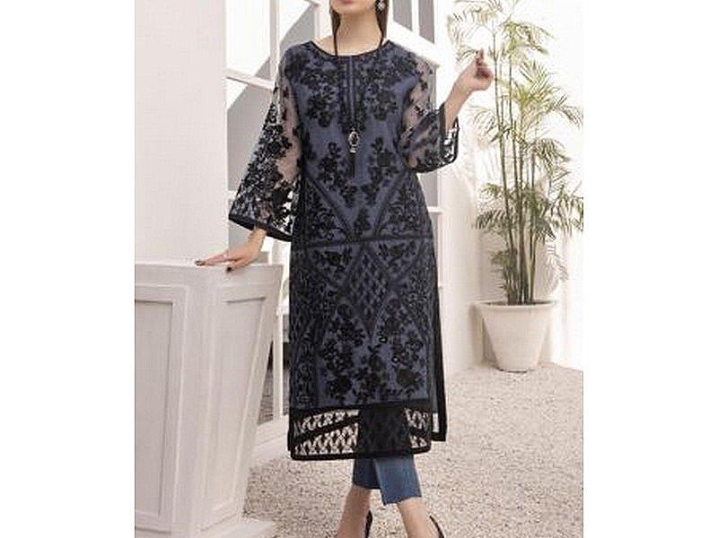 Heavy Embroidered Organza Party Wear Dress 2024