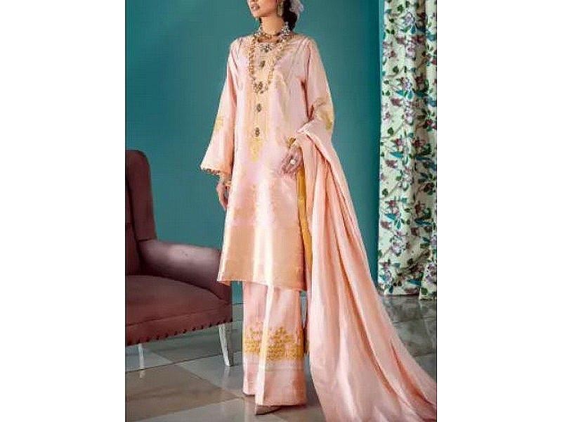 Heavy Embroidered Lawn Dress with Diamond Organza Dupatta