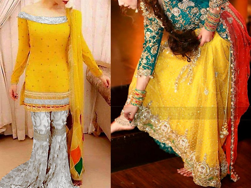 Heavy Embroidered Chiffon Bridal Dress with Embroidered Silk Trouser