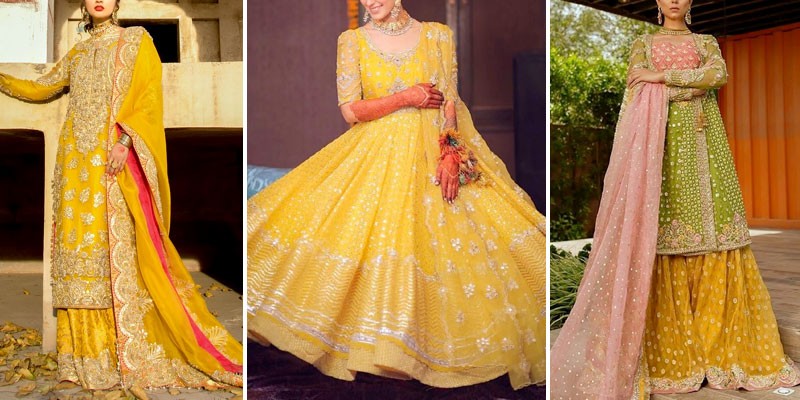 Bridal Mehndi Dresses Designs in Pakistan 2024