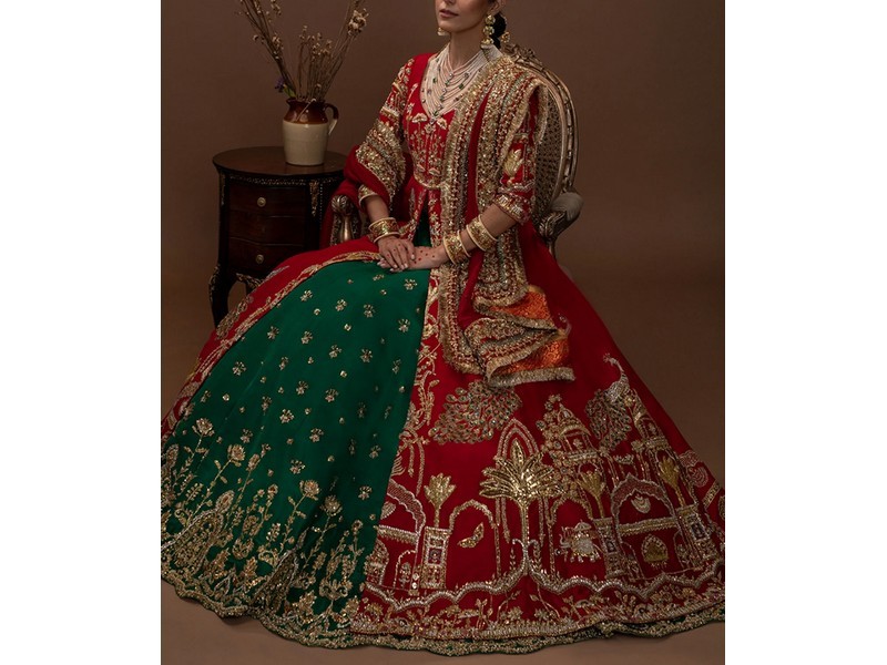 Banarsi Style Masoori Dress with Organza Jacquard Dupatta