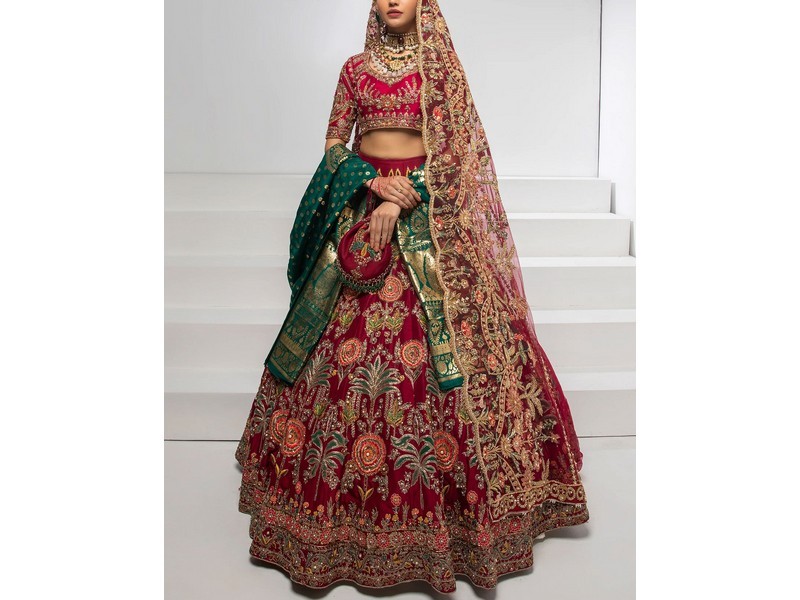 Banarsi Style Masoori Dress with Organza Jacquard Dupatta