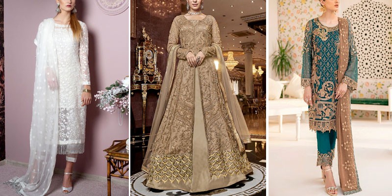 Net Long Party Wear Salwar Kameez Grey Color | Net dress, Dress materials,  Anarkali dress