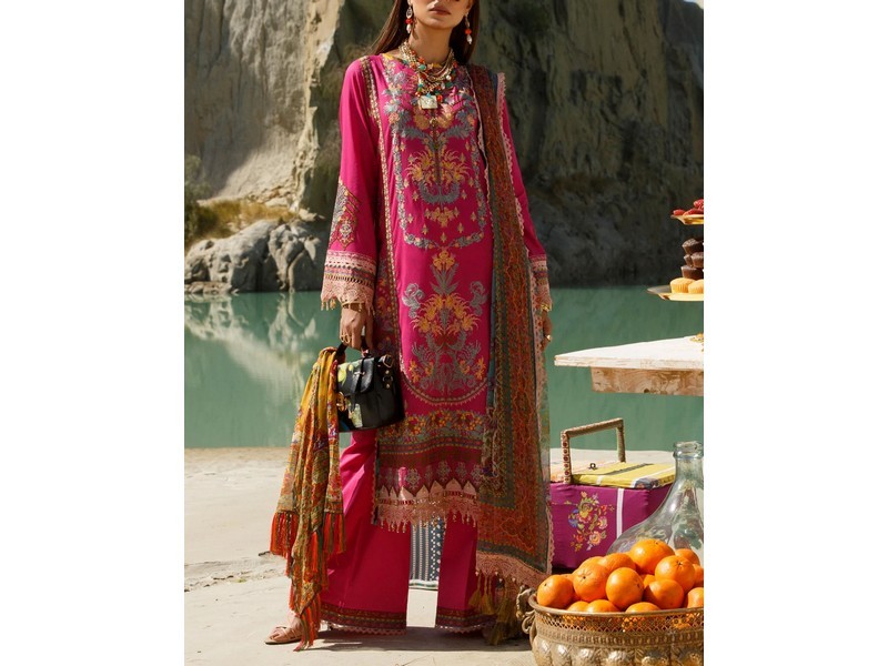 Digital All-Over Print Lawn Dress 2024 with Lawn Dupatta