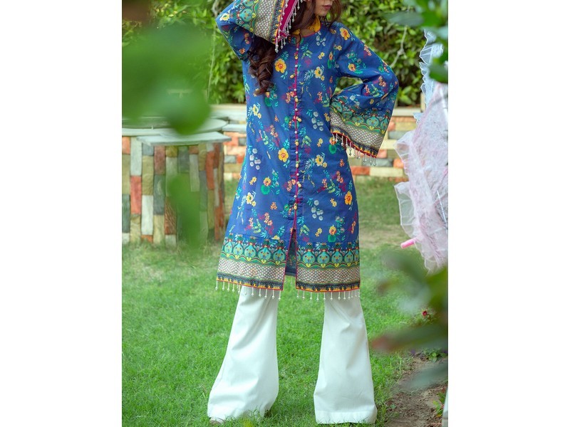 Heavy Embroidered Lawn Dress 2024 with Diamond Organza Dupatta