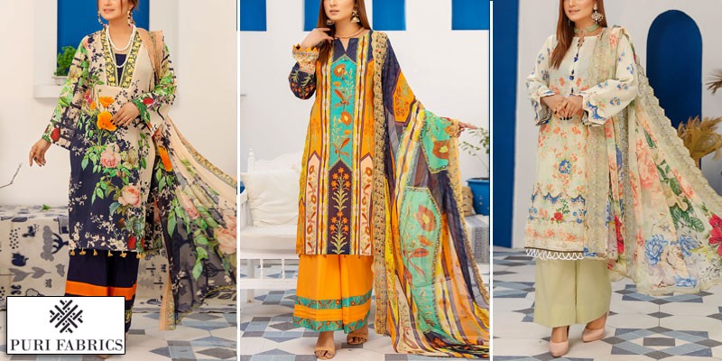 Sanam Saeed by Puri Fabrics Summer Lawn Collection 2021