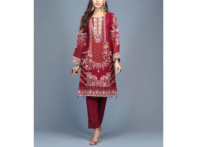 Embroidered Lawn Suit 2021 with Chiffon Dupatta