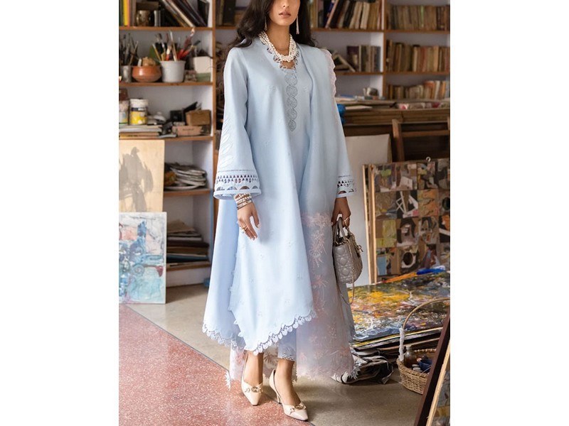 Digital Print Lawn EID Dress Sui Dhaga Collection 2022 with Bamber Chiffon Dupatta