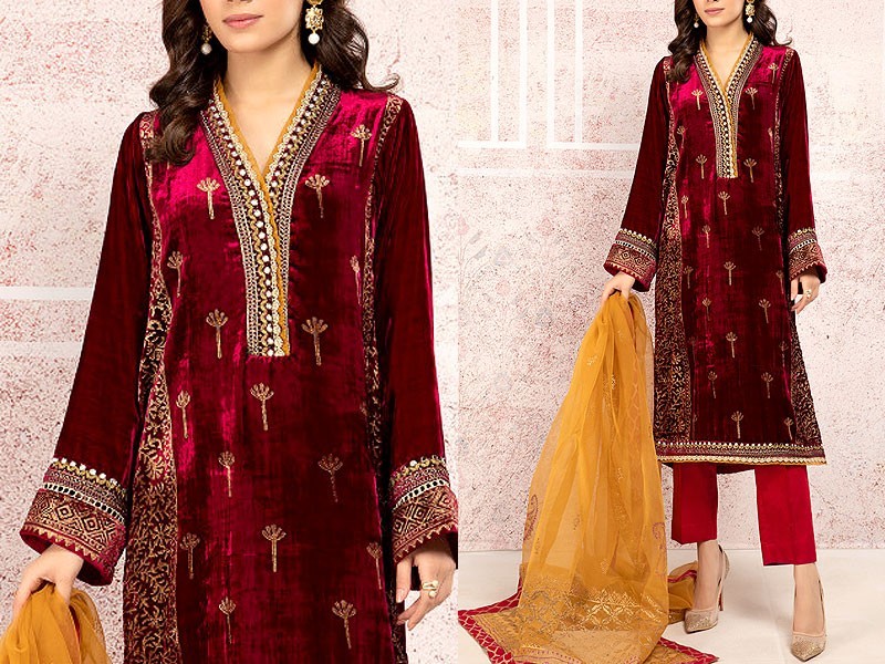 Velvet Party & Wedding Dresses Designs in Pakistan