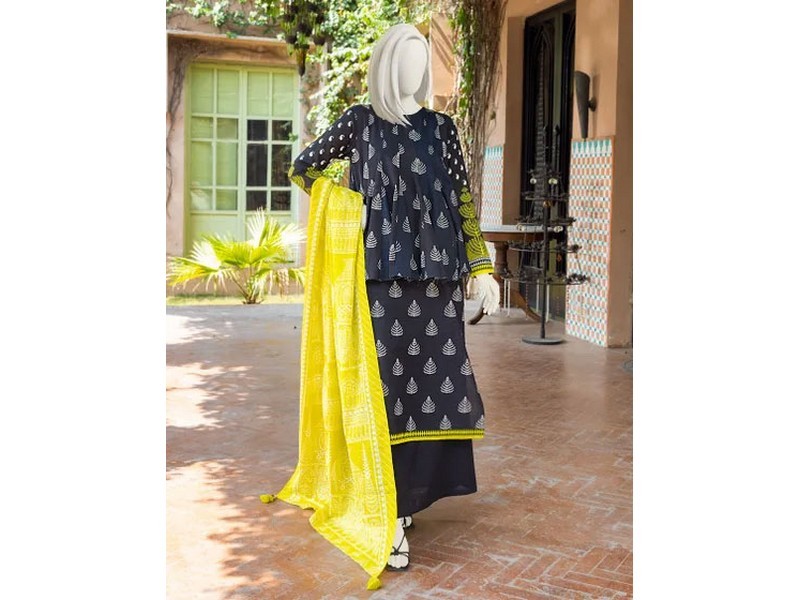 Fancy Embroidered Shamoz Silk Mehndi Dress with Shamoz Silk Trouser