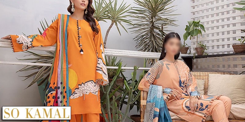 So Kamal Unstitched Cotton Sateen Collection 2022