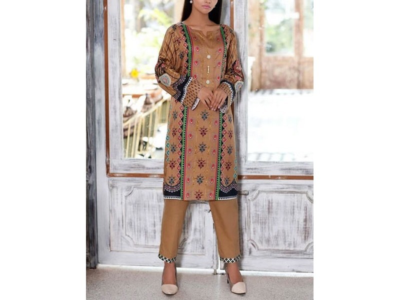 Banarsi Style Cotton Jacquard Suit with Organza Jacquard Dupatta