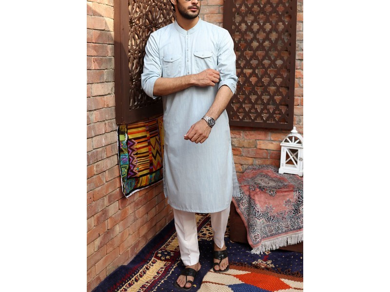 IB Swiss Fashion Soft Egyptian Cotton Unstitched Men's Shalwar Kameez