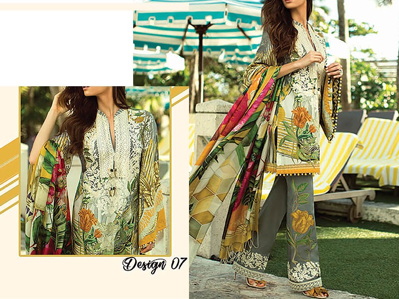 Digital All-Over Print Lawn Dress 2024 with Lawn Dupatta