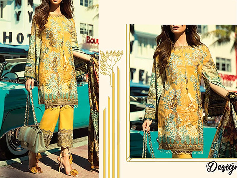 Faraz Manan Embroidered Lawn Collection 2018