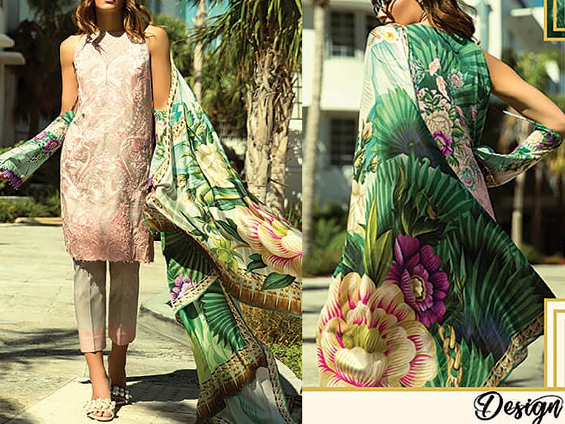 Digital All-Over Print Lawn Dress 2024 with Lawn Dupatta
