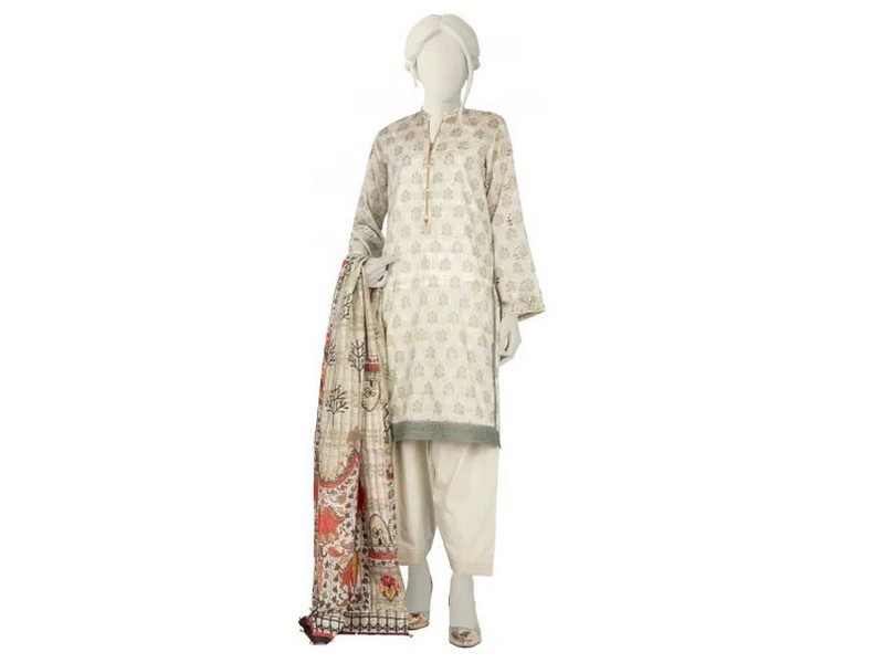 Luxury Schiffli Embroidered Lawn Dress with Embroidered Cotton Net Dupatta