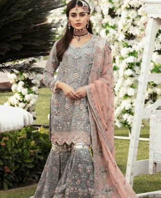 Adorable Heavy Embroidered Masoori Bridal Dress