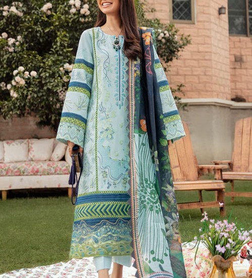 Embroidered EID Lawn Dress with Digital Print Diamond Lawn Dupatta