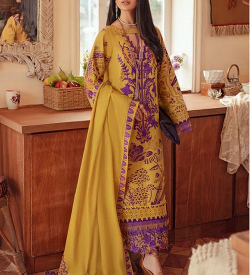 Embroidered EID Lawn Dress with Digital Print Diamond Lawn Dupatta