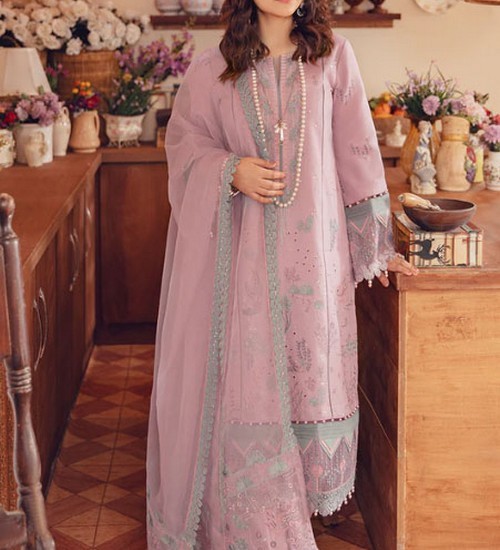 Embroidered EID Lawn Dress with Digital Print Diamond Lawn Dupatta